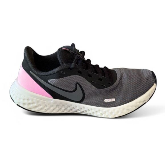 Nike Revolution 5 Women’s Running Shoes Gray‎ Pink Black Size 7 BQ3207-004 - Picture 1 of 16